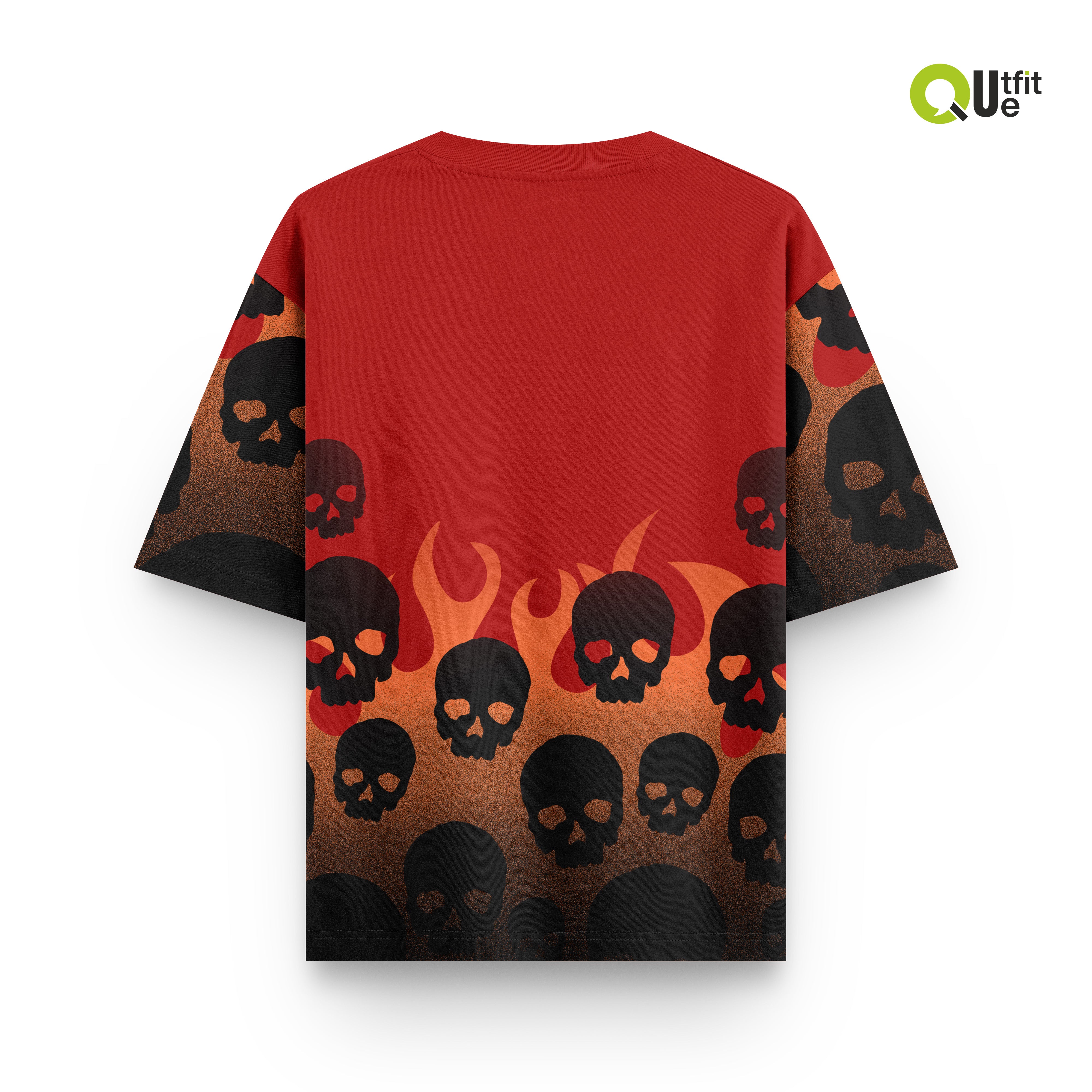 SKULLS ON FIRE OVERSIZED TSHIRT