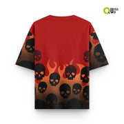 SKULLS ON FIRE OVERSIZED TSHIRT