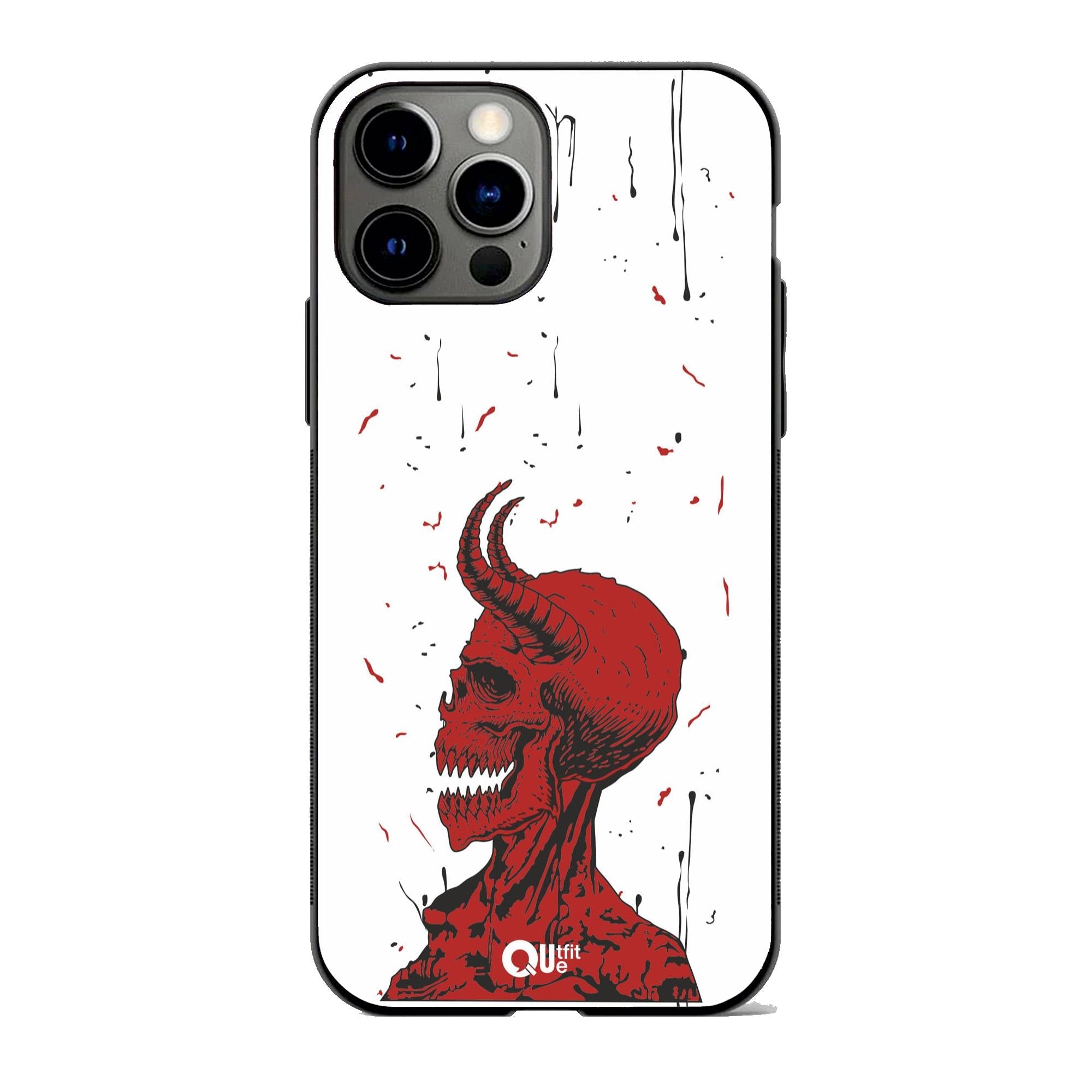 Crimson Skull Metal TPU hybrid Protection Case - outfitquePhone case