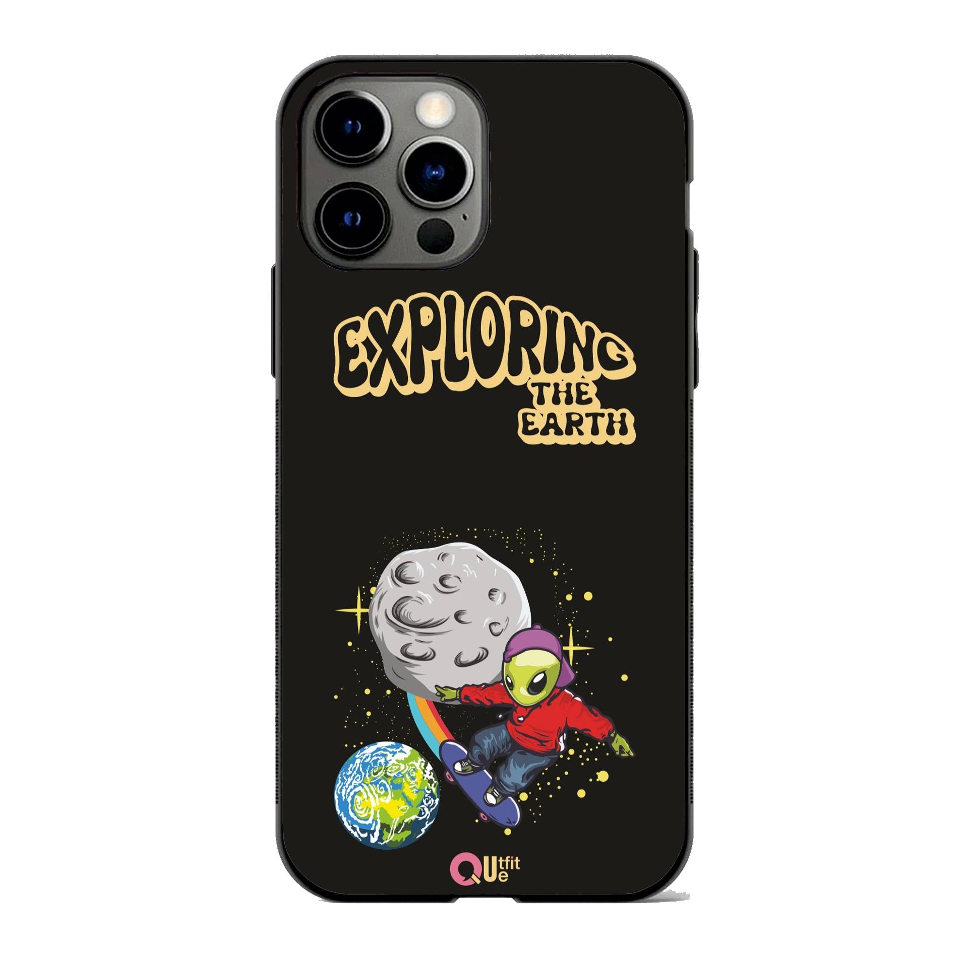 Exploring The Earth Black Metal TPU hybrid Protection Case - outfitquePhone case