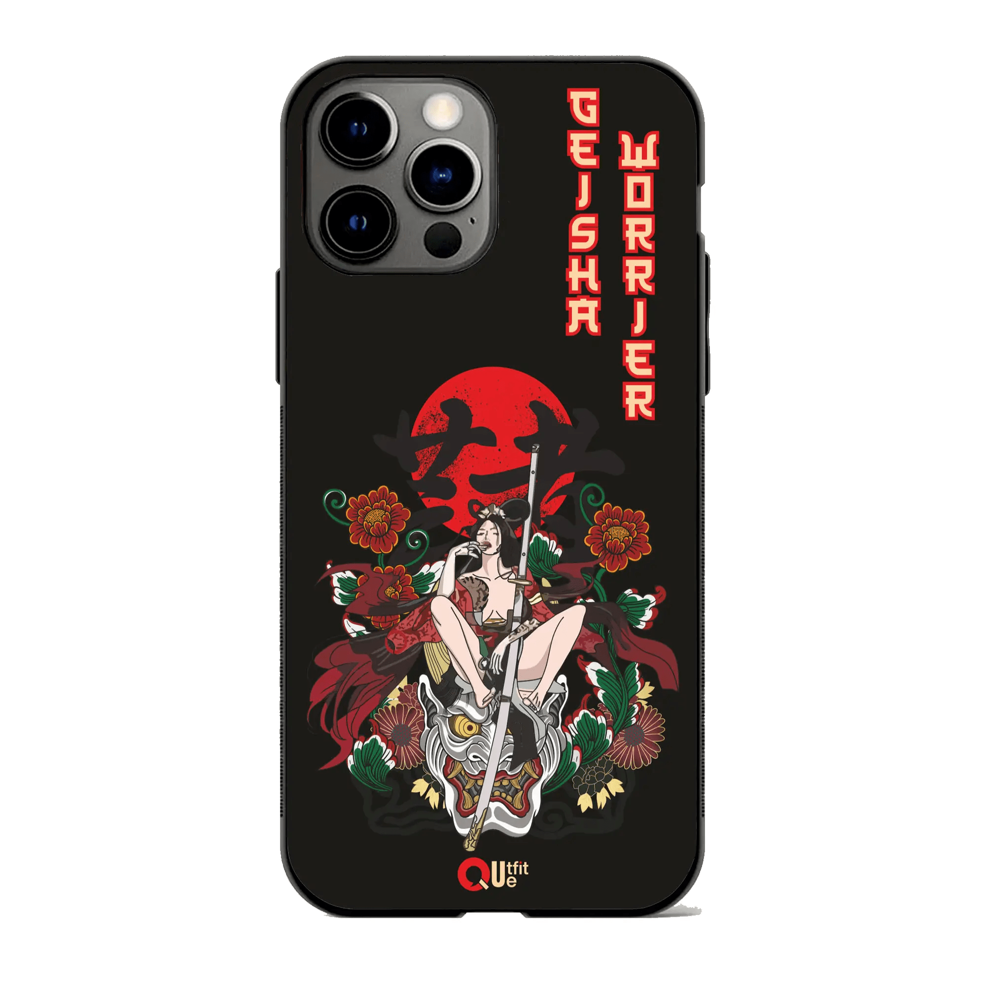 Geisha Black Metal TPU hybrid Protection Case - outfitquePhone case