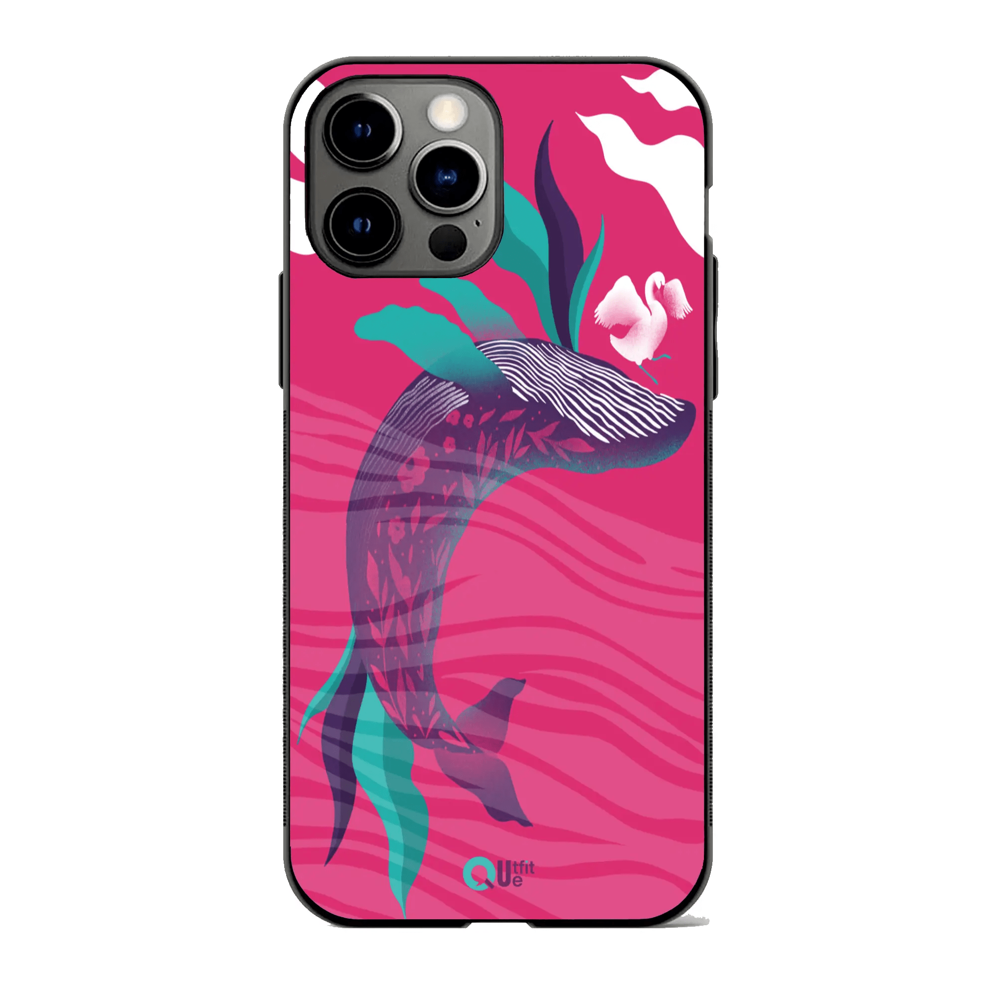 Pink Whale Metal TPU hybrid Protection Case - outfitquePhone case