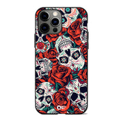 Skull Roses Metal TPU hybrid Protection Case - outfitquePhone case